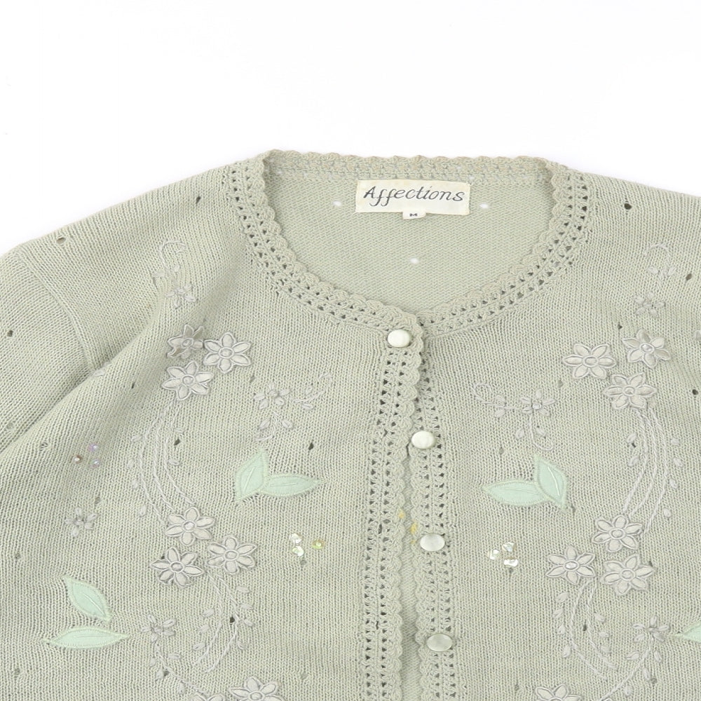 EFFECTIONS Womens Green   Cardigan Jumper Size M