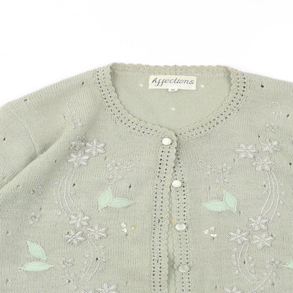 EFFECTIONS Womens Green   Cardigan Jumper Size M