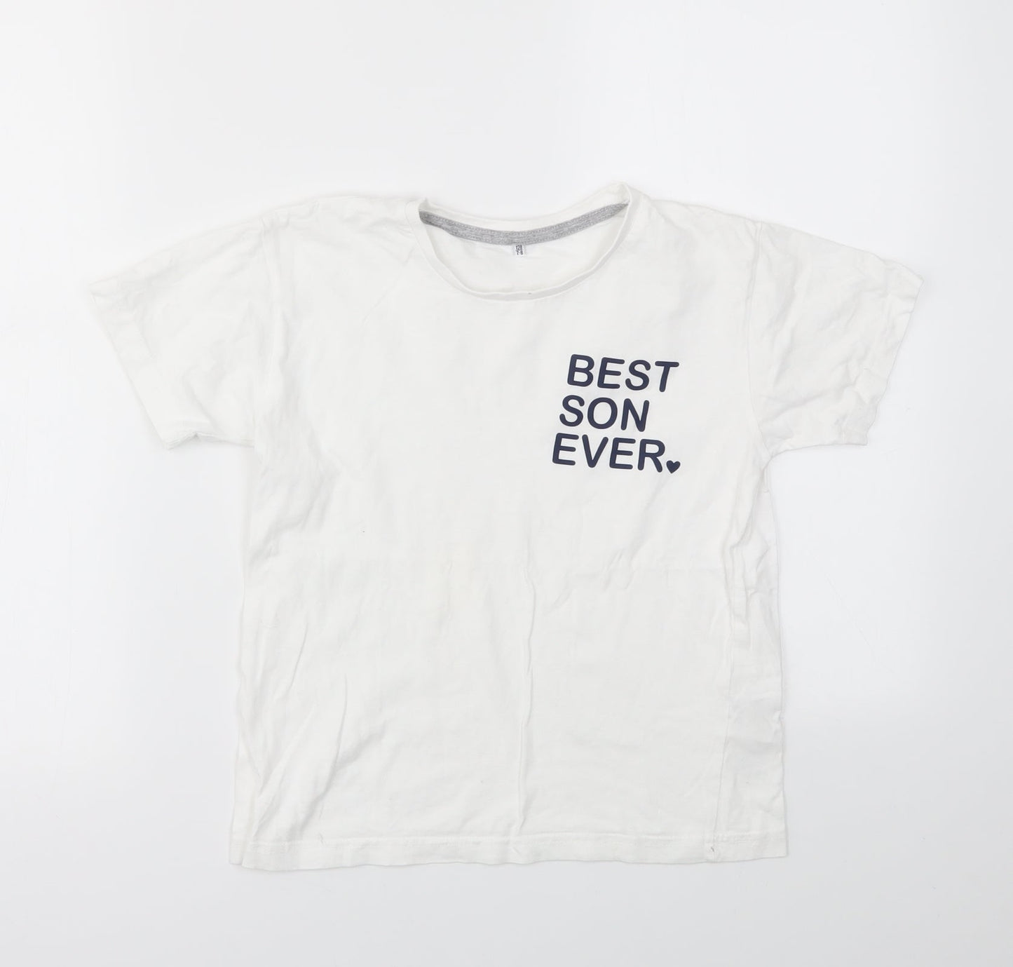 SG Boys White   Basic T-Shirt Size 7-8 Years