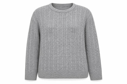 Front view of PURE & NATRAD women’s grey jumper, size S