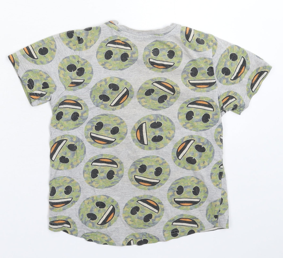 Back view of Nutmeg boys’ grey basic t-shirt, size 5-6, years