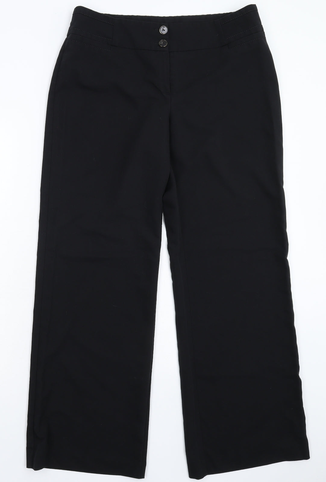 Womens UK Size 12 Dunnes Stores Regular Fit Dress Pants Black Trousers