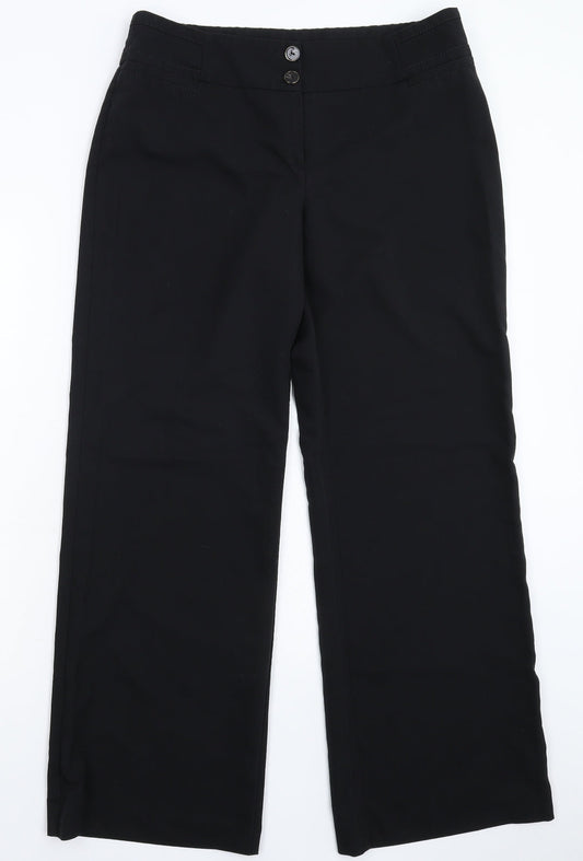 Womens UK Size 12 Dunnes Stores Regular Fit Dress Pants Black Trousers