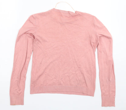 Womens UK Size S Bershka Pink Pullover Jumper
