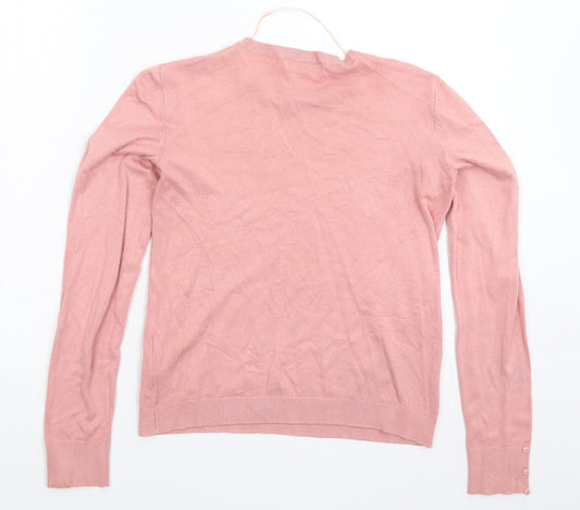 Bershka Womens Pink  Knit Pullover Jumper Size S