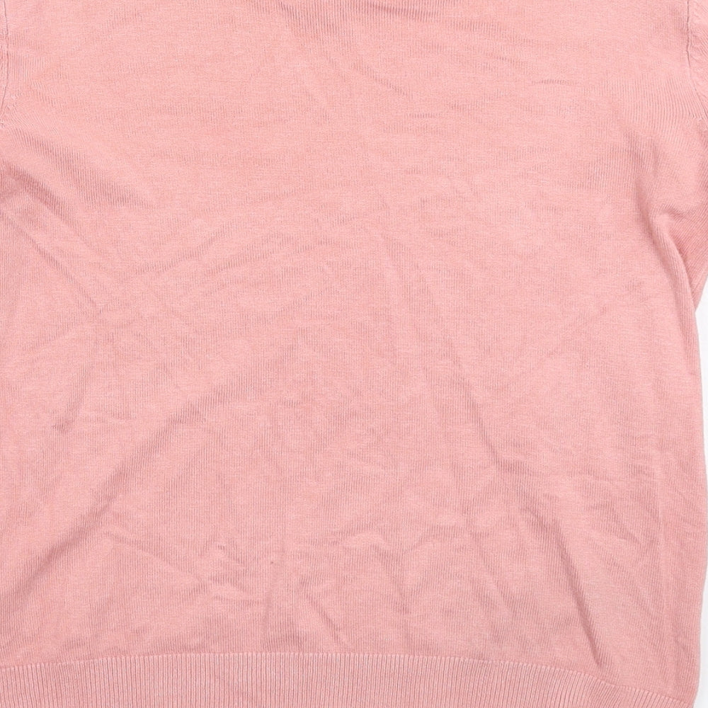 Womens UK Size S Bershka Pink Pullover Jumper