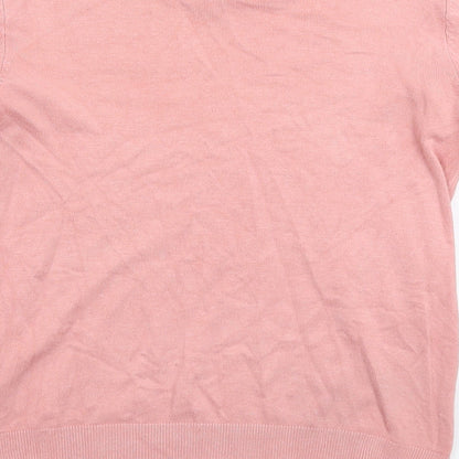 Womens UK Size S Bershka Pink Pullover Jumper