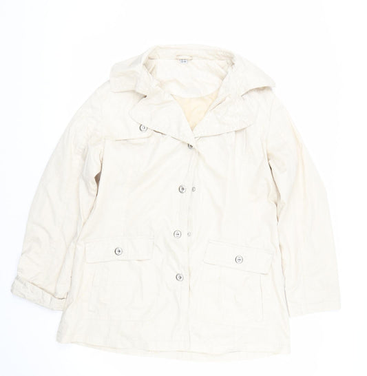 Womens UK Size 14 Betty Kay Beige Rain Coat