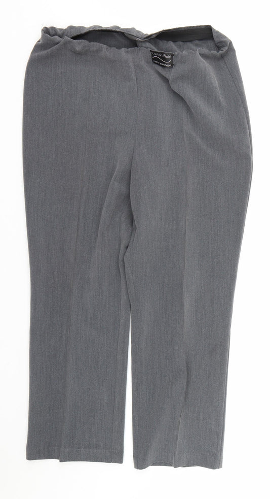 bm Collection Womens Grey   Trousers  Size 12 L22 in