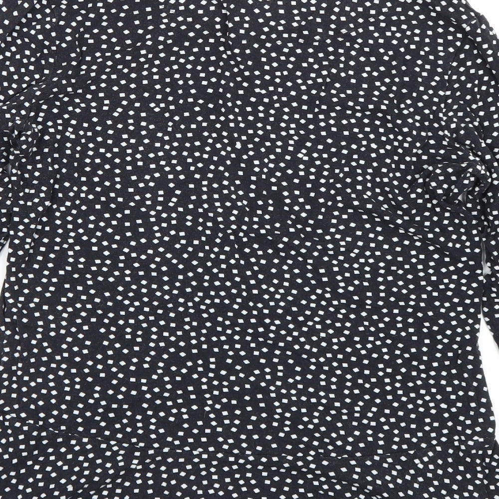 George Womens Black Polka Dot  Basic T-Shirt Size 10