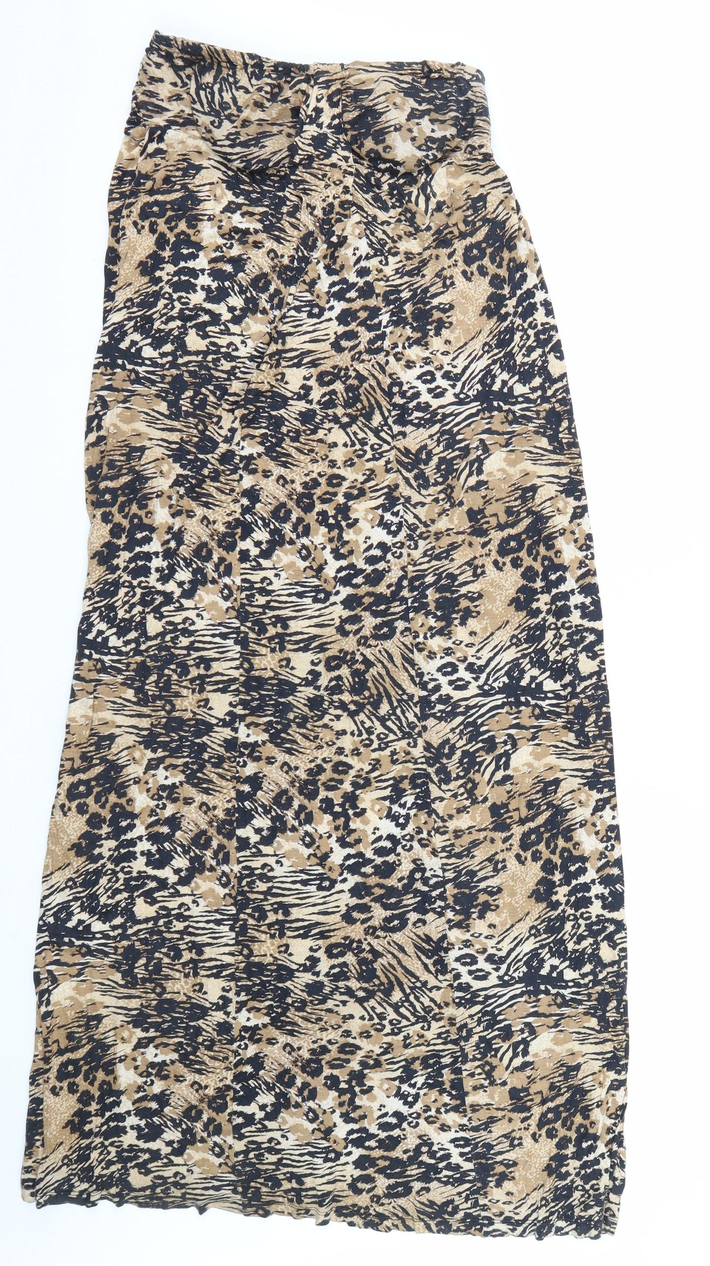 George Womens Brown Animal Print  Fit & Flare  Size 10