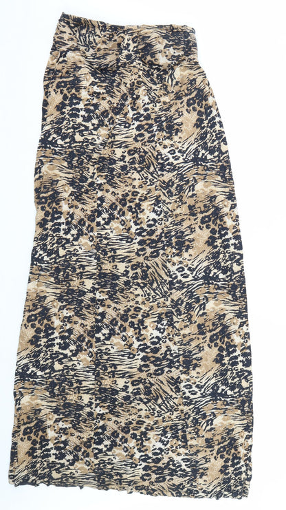 George Womens Brown Animal Print  Fit & Flare  Size 10