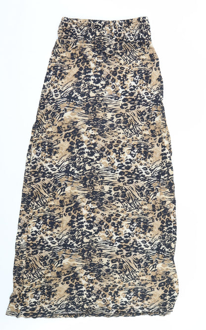 George Womens Brown Animal Print  Fit & Flare  Size 10