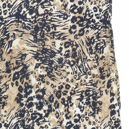 George Womens Brown Animal Print  Fit & Flare  Size 10