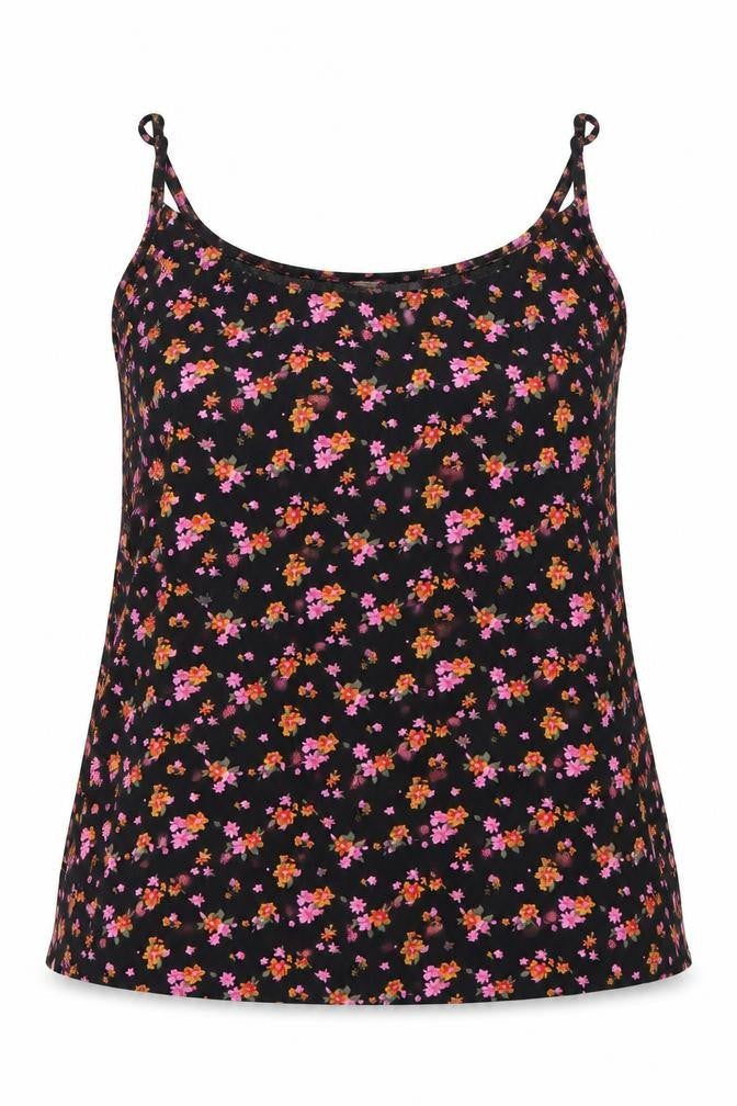 Womens UK Size L Noisy may Black Basic Tank