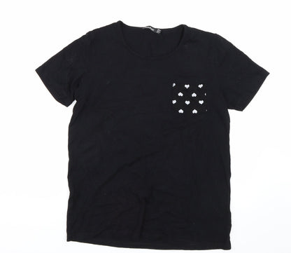 Boohoo Womens Black   Basic T-Shirt Size 12