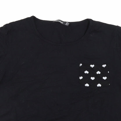 Boohoo Womens Black   Basic T-Shirt Size 12