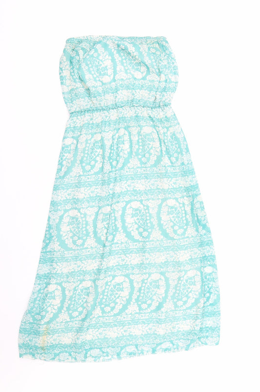 New Look Womens Blue Floral  Fit & Flare  Size 8