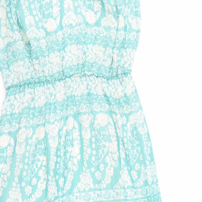 New Look Womens Blue Floral  Fit & Flare  Size 8