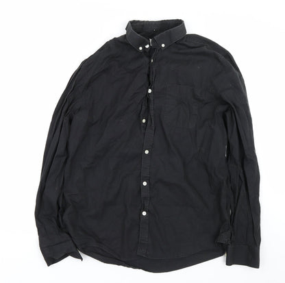 River Island Mens Black    Button-Up Size L