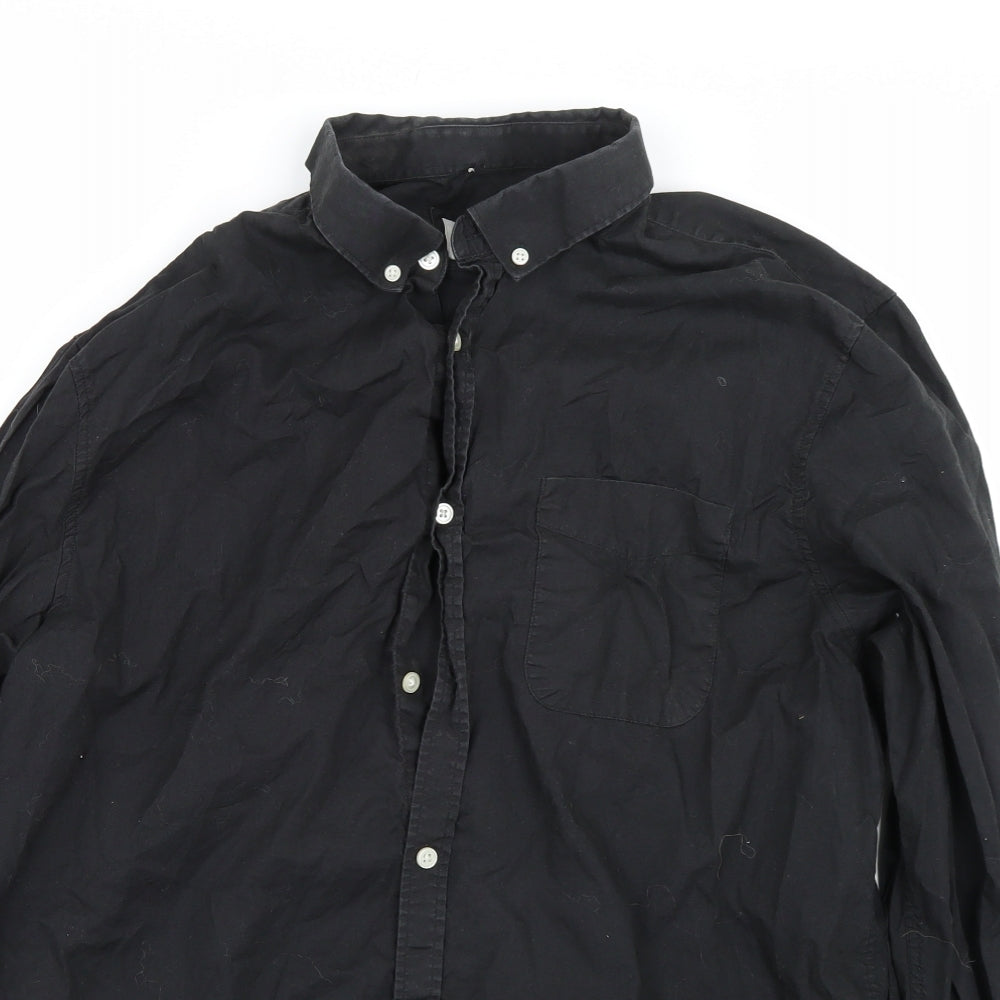 River Island Mens Black    Button-Up Size L