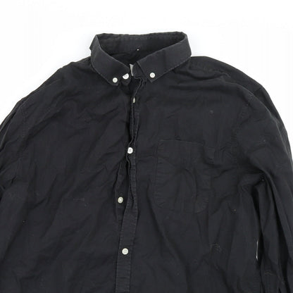 River Island Mens Black    Button-Up Size L