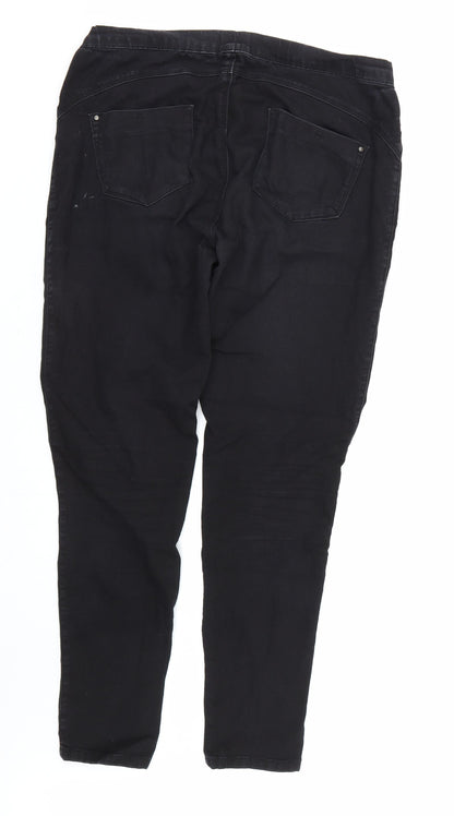 Denim co Womens Black  Denim Jegging Jeans Size 12 L28 in