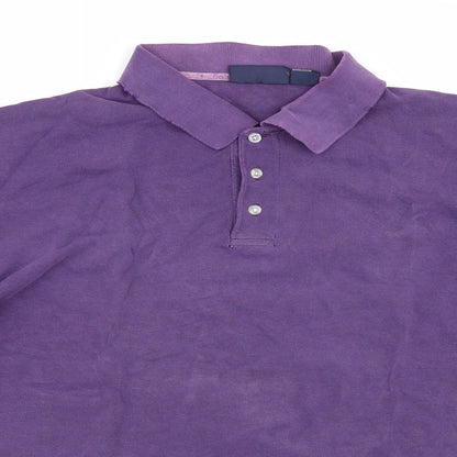 Basics Editions Mens Purple    Polo Size L