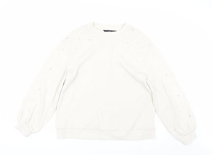 F&F Womens White   Pullover Jumper Size 14