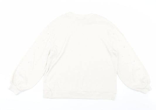 F&F Womens White   Pullover Jumper Size 14