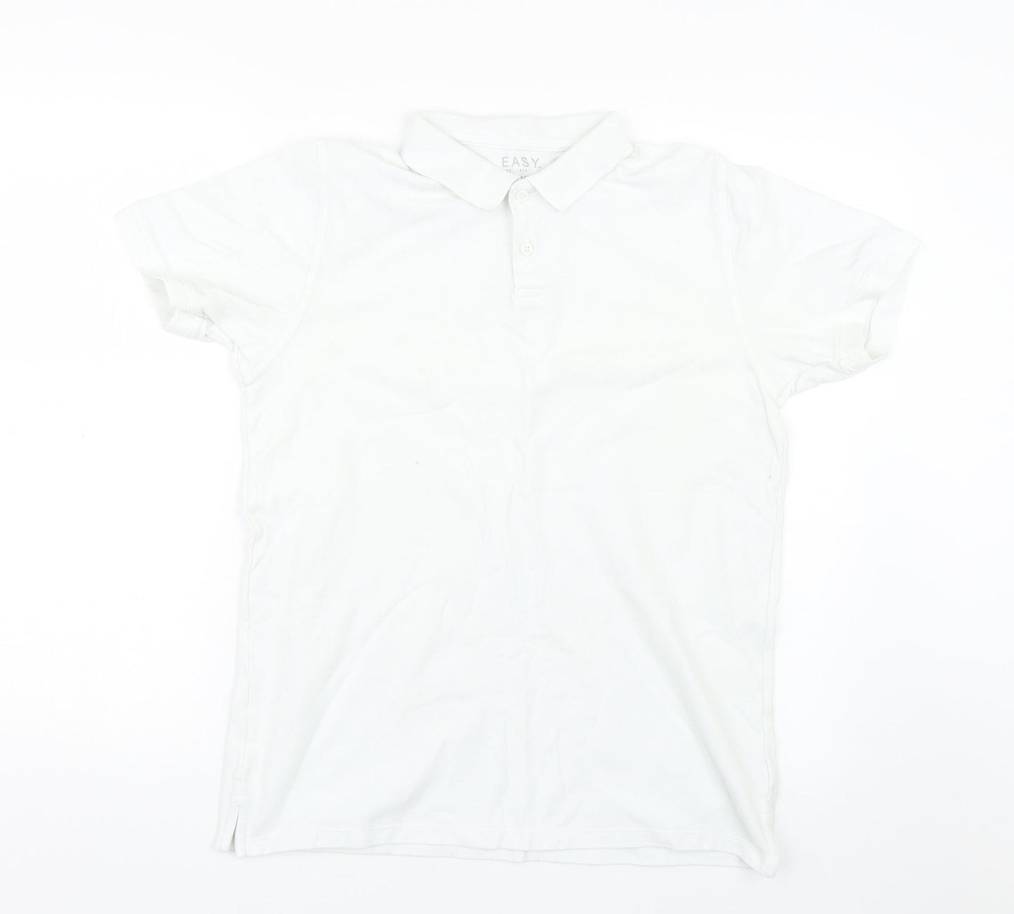Easy Mens White    Polo Size M