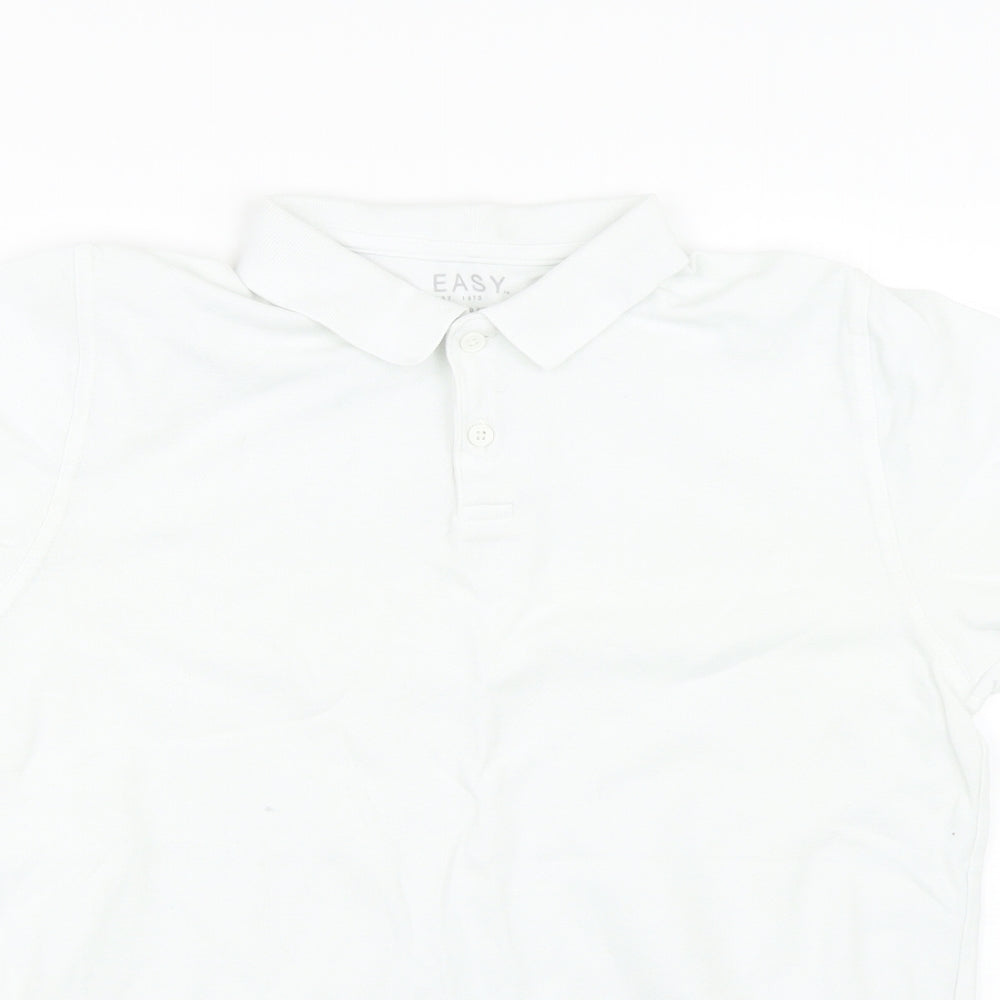 Easy Mens White    Polo Size M