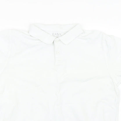 Easy Mens White    Polo Size M