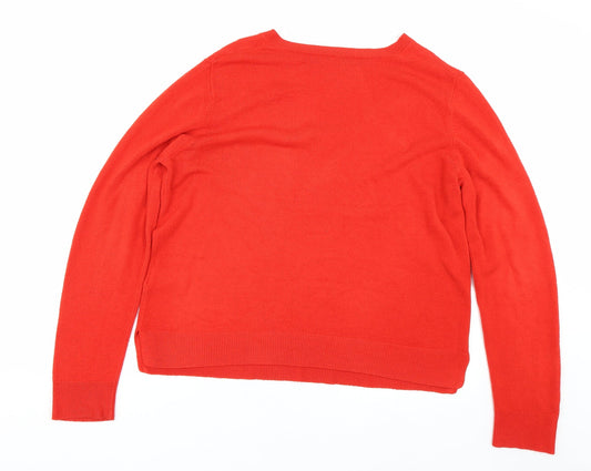 Womens UK Size 16 M&S Red Pullover Jumper