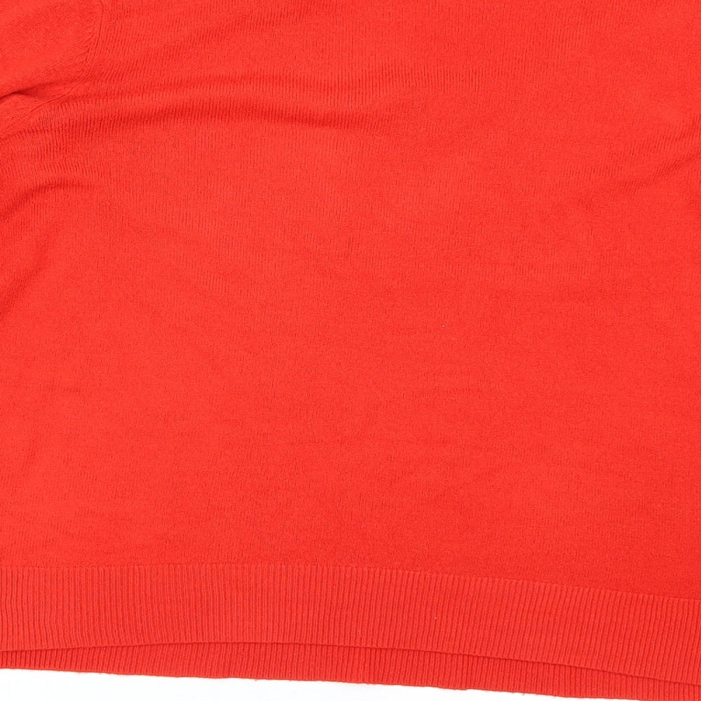 Womens UK Size 16 M&S Red Pullover Jumper