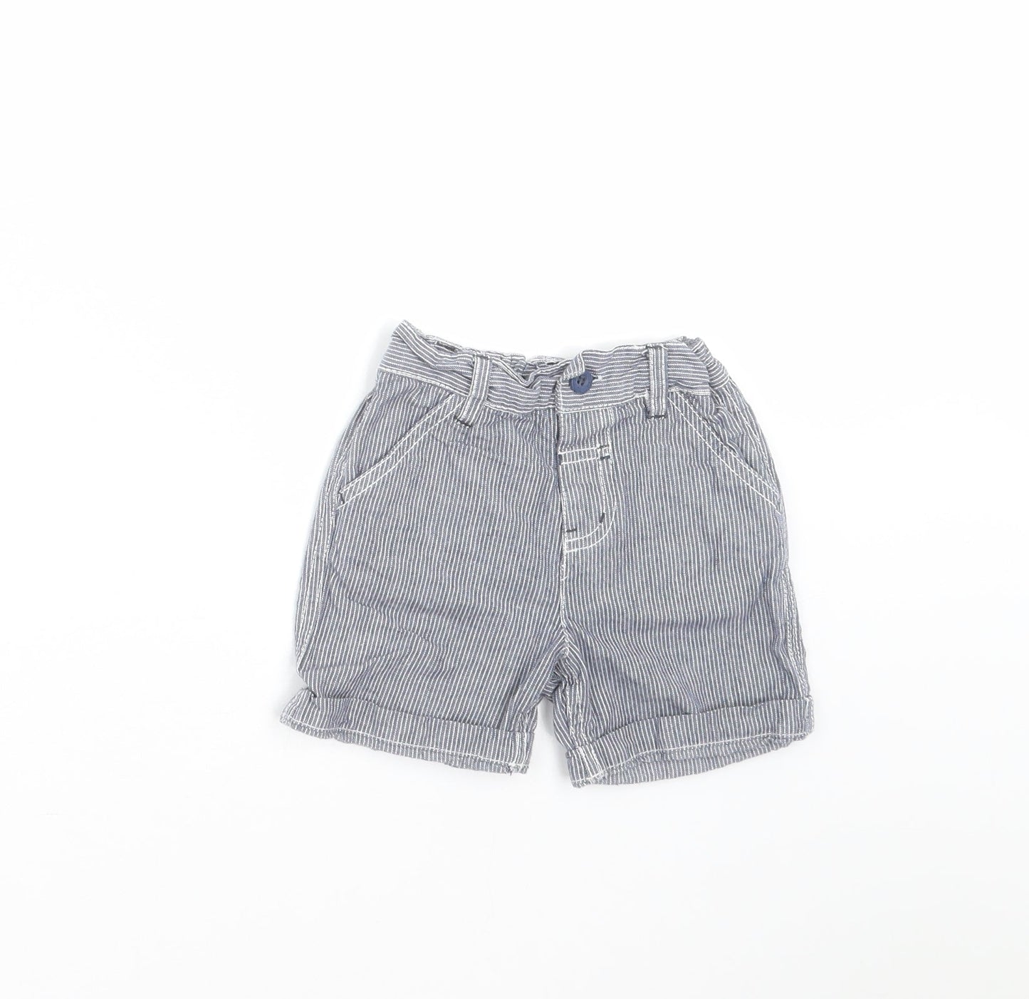 TU Baby Blue Striped   Trousers Size 6-9 Months  - shorts
