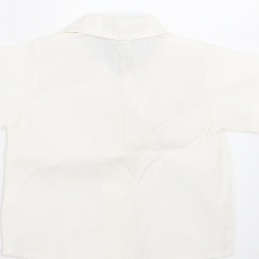 baby rose Baby White   Basic Button-Up Size 9-12 Months