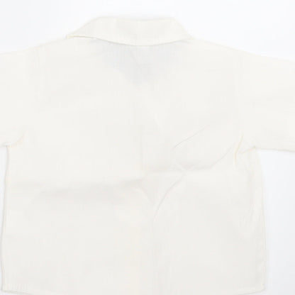 baby rose Baby White   Basic Button-Up Size 9-12 Months
