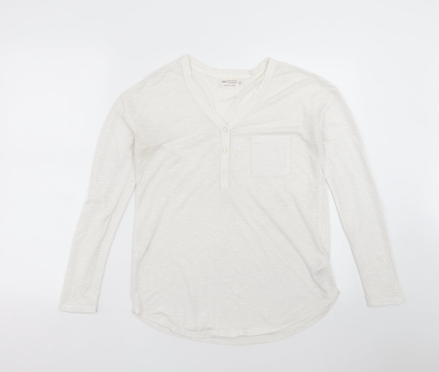 Womens UK Size 6 NEXT White Basic T-Shirt