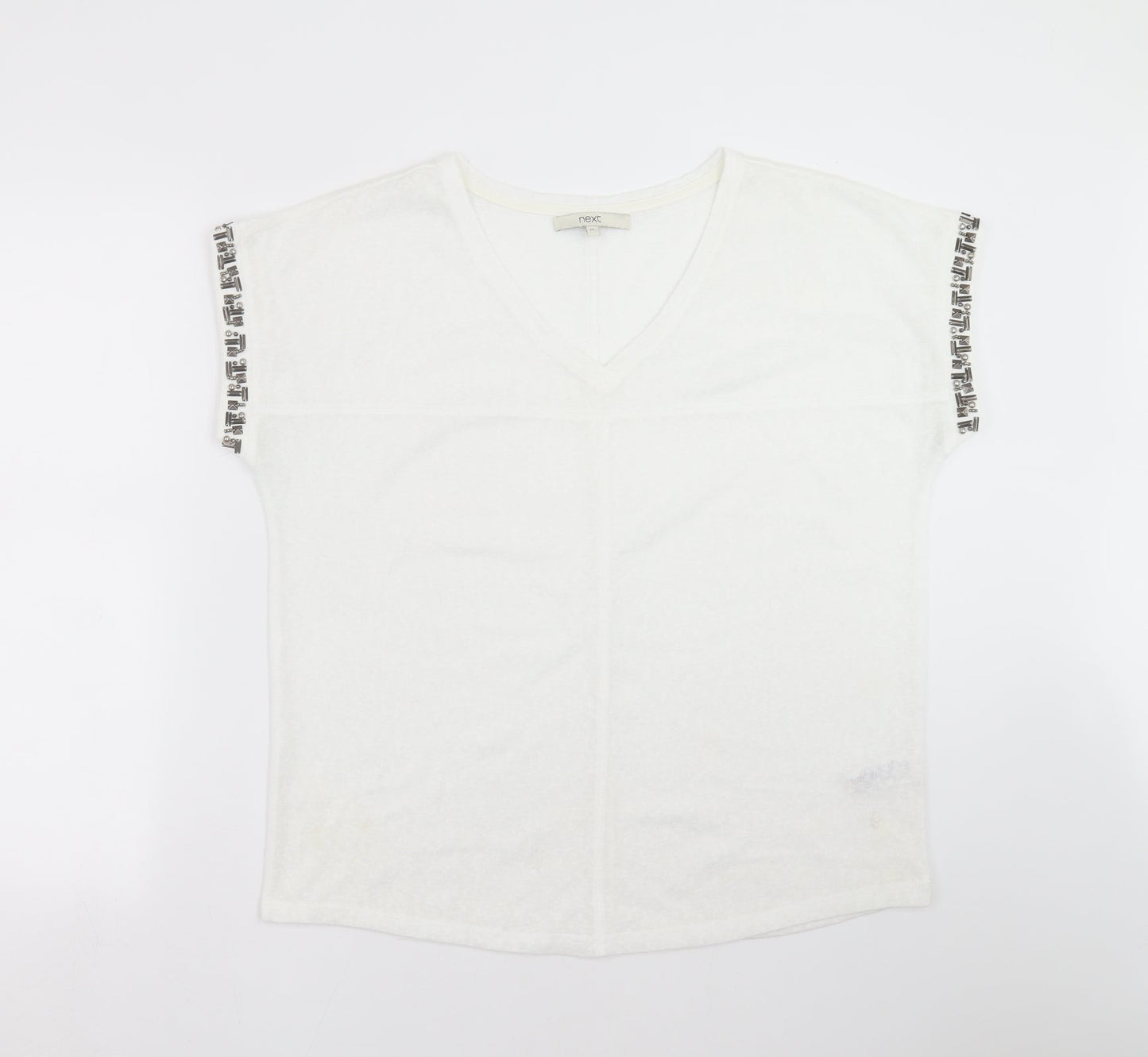 Womens UK Size 12 NEXT White Pullover Jumper