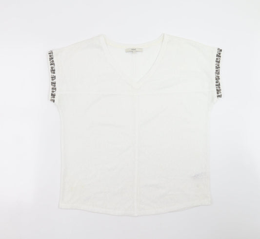 Womens UK Size 12 NEXT White Pullover Jumper