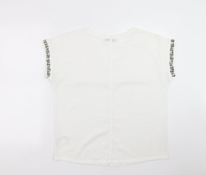 Womens UK Size 12 NEXT White Pullover Jumper