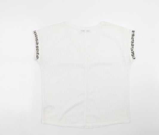 Womens UK Size 12 NEXT White Pullover Jumper
