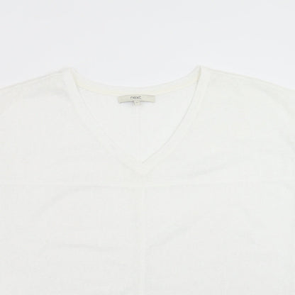 Womens UK Size 12 NEXT White Pullover Jumper
