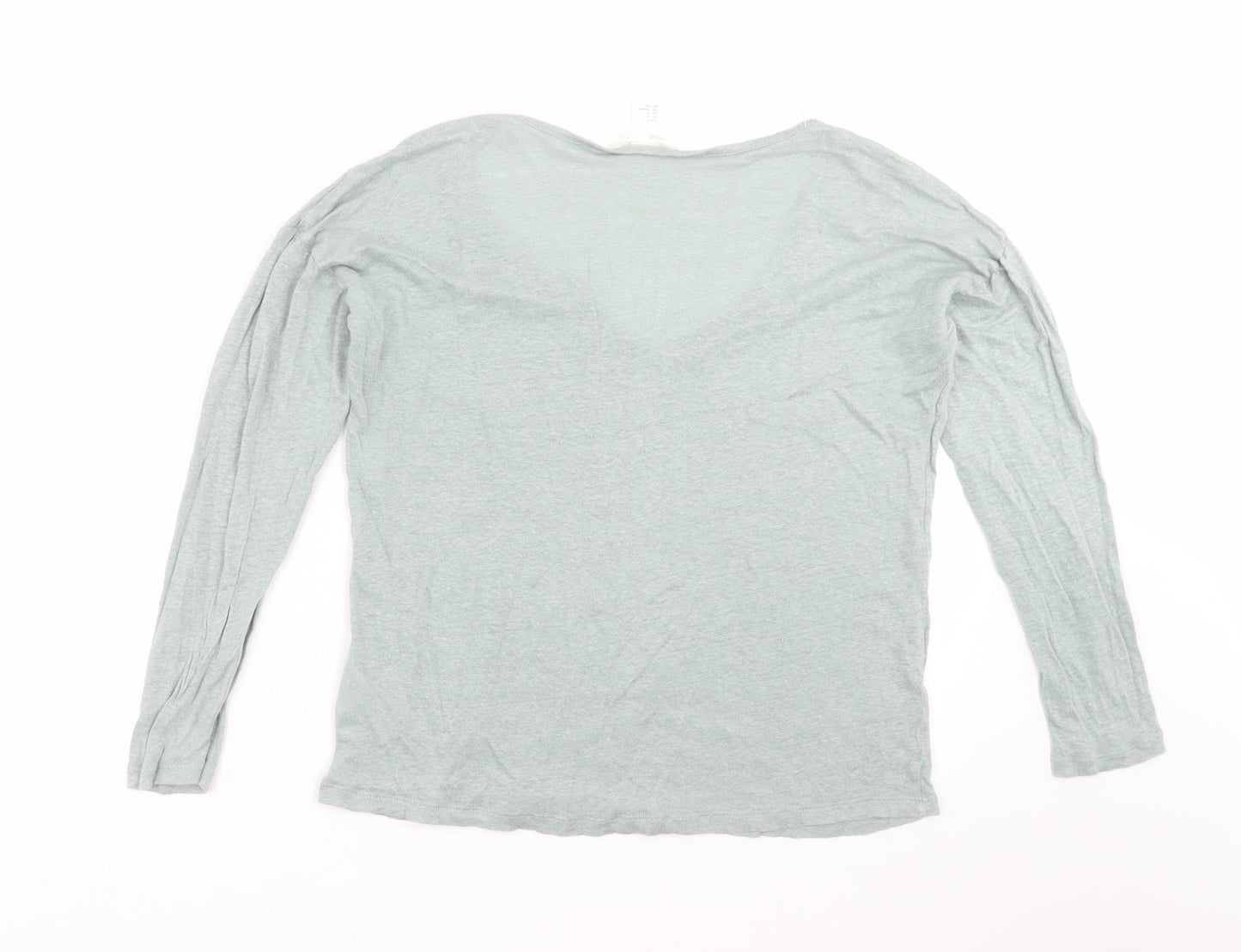 Womens UK Size S H&M Green Basic T-Shirt