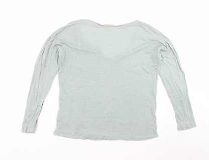 Womens UK Size S H&M Green Basic T-Shirt