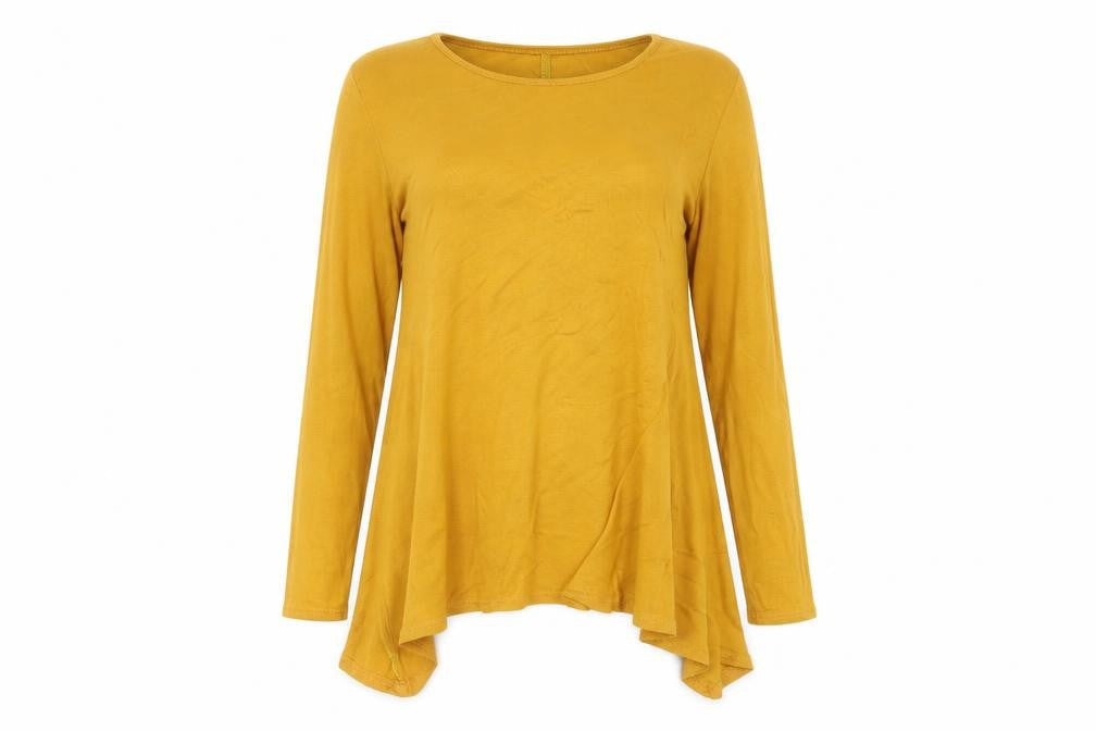 Womens UK Size 14 Boohoo Yellow Basic T-Shirt