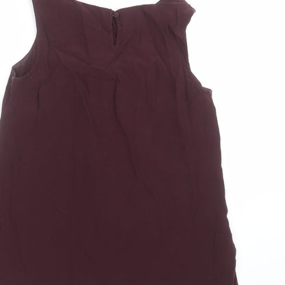 Crew Clothing Womens Purple   Basic Blouse Size 8  - beaded