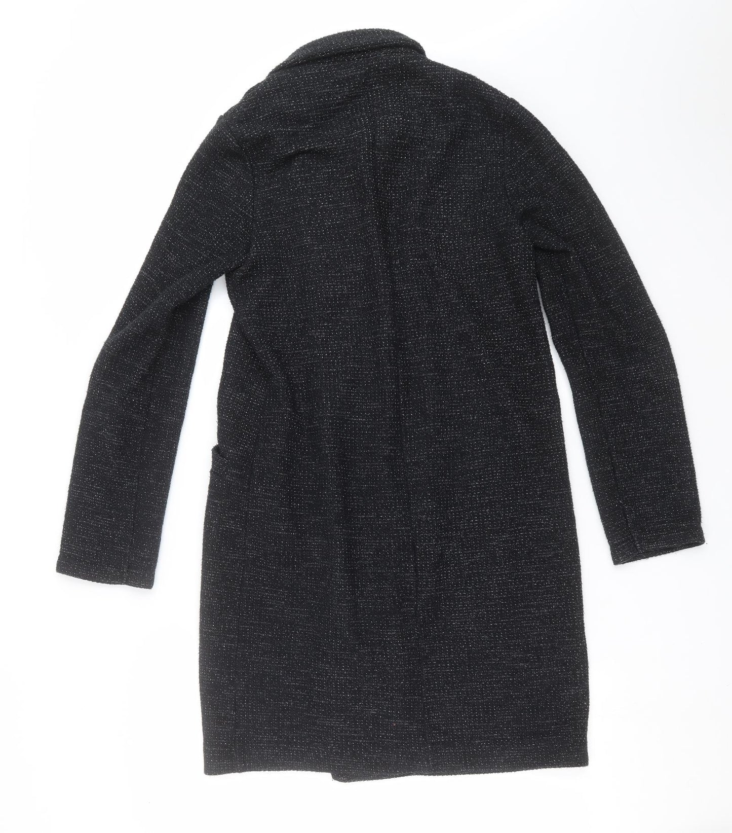 Womens UK Size 8 River Island Black Overcoat