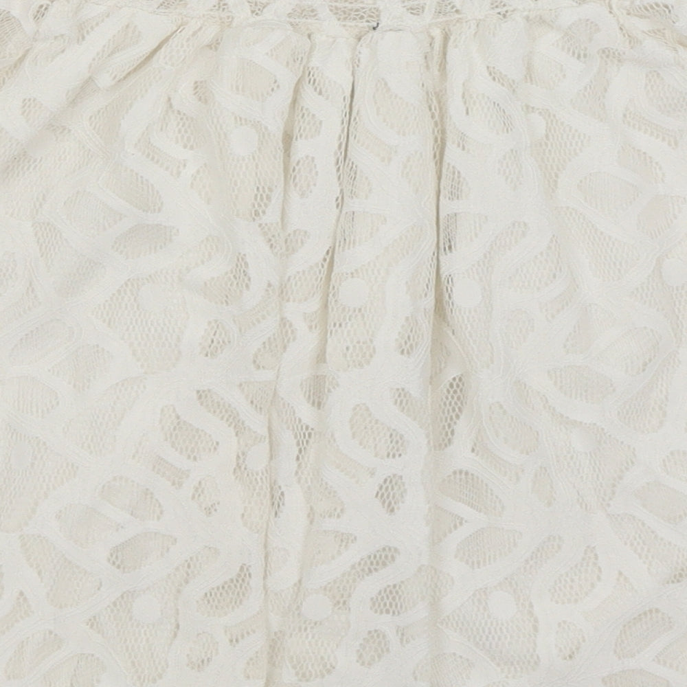 Womens UK Size 10 Preworn White Basic Blouse